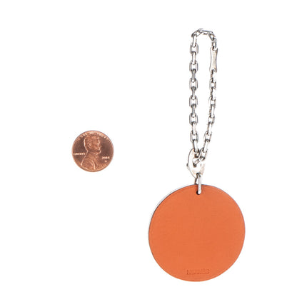 Hermes Tadelakt Tiger Key Chain Bag Charm Potiron 2 of 3
