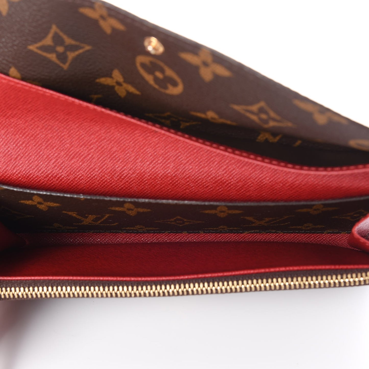 Monogram Emilie Wallet Red