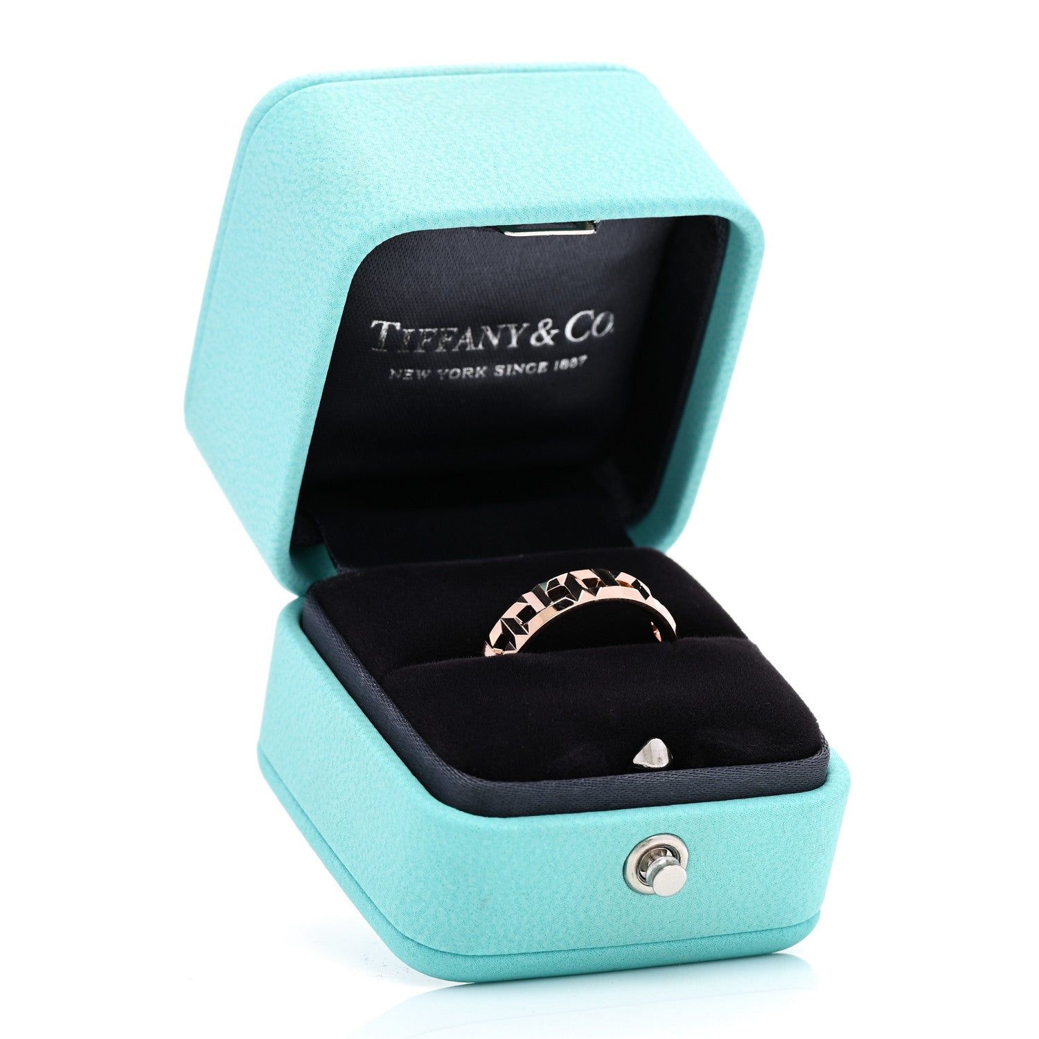 Tiffany 18K Rose Gold T True Wide Ring 56 7.5 5 of 5