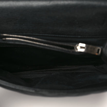 Saint Laurent Sheepskin Matelasse Chevron Patchwork Monogram Medium College Bag Black 5 of 9