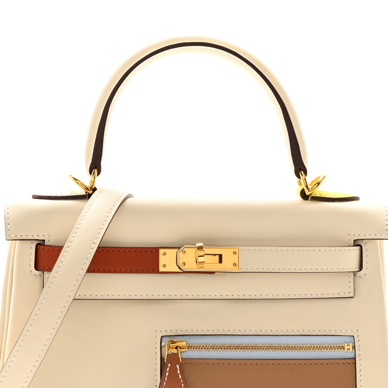 Hermes Swift Colormatic Kelly Retourne 25 Nata Chai Cuivre Lime Mauve Sylvestre Bleu Brume 8 of 11
