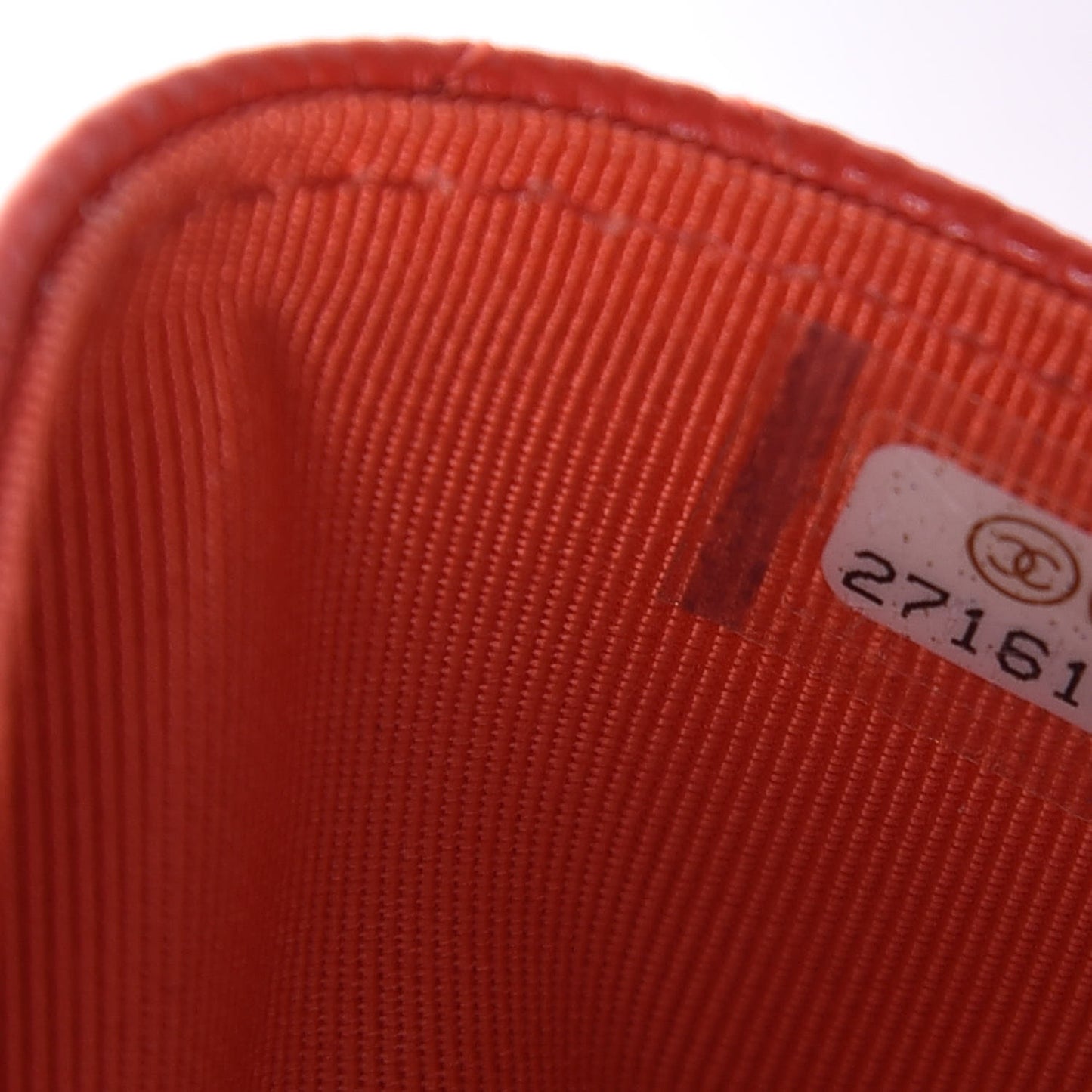 Caviar Quilted Flap Card Holder Red
