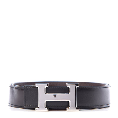 Hermes Box Togo 32mm H Belt 85 Black Chocolate 1 of 8