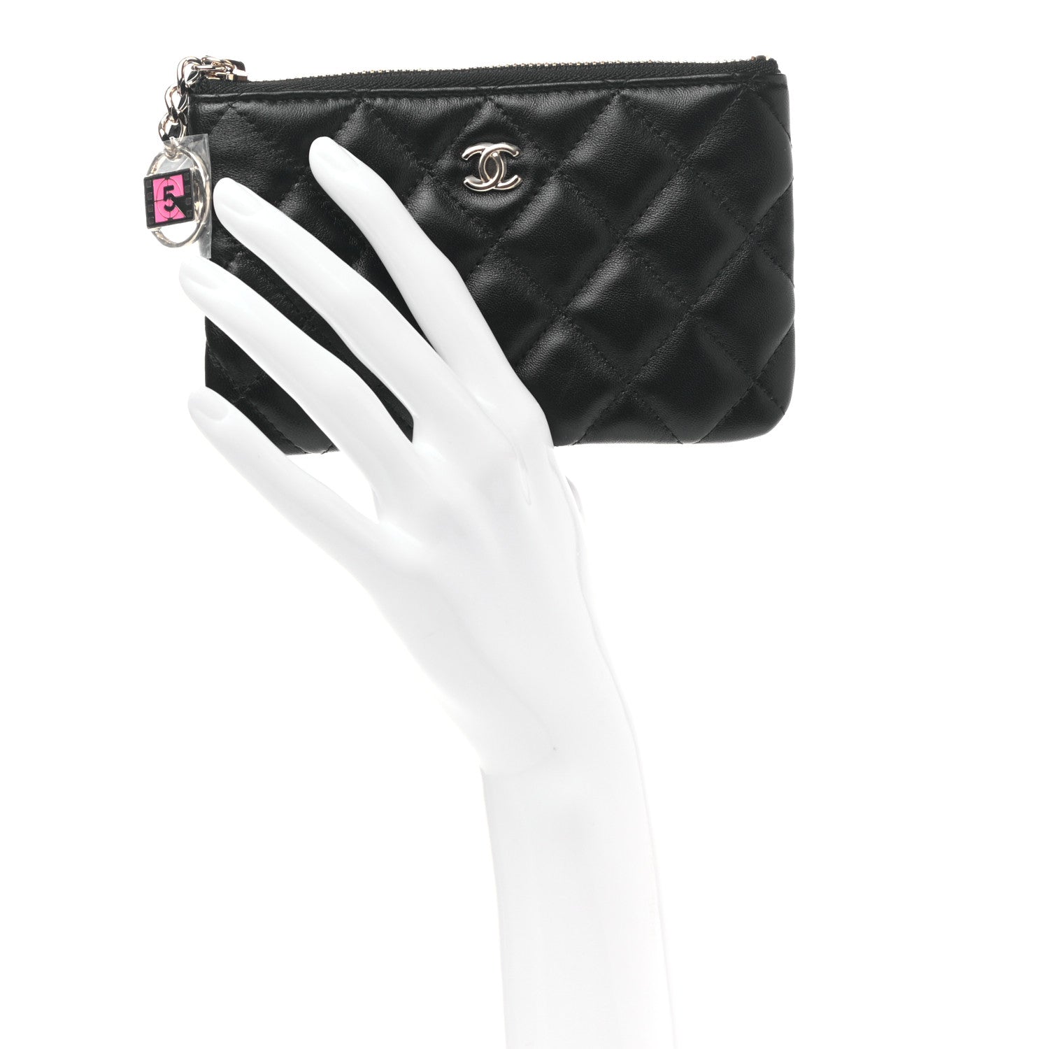 Chanel Lambskin Quilted Small No. 5 Cosmetic Case Black 2 of 9