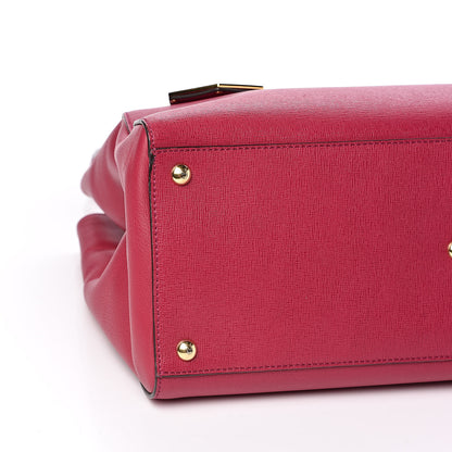 Fendi Vitello Elite Flamingo Regular 2Jours Tote Amarena 8 of 11