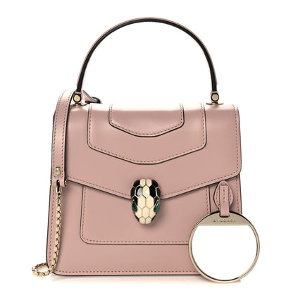 Bulgari Calfskin Serpenti Forever Top Handle Crystal Rose 1 of 11
