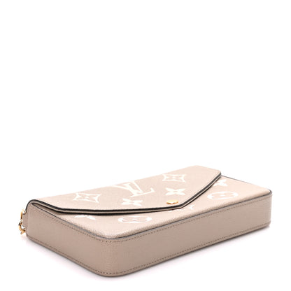 Louis Vuitton Empreinte Monogram Giant Felicie Pochette Tourterelle Creme 5 of 10