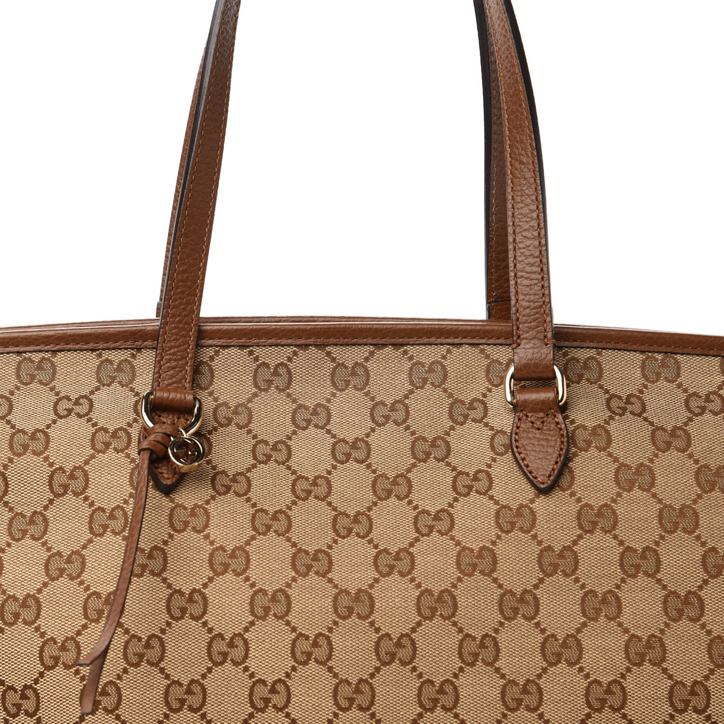 Monogram Medium Bree Zippered Tote Beige Tabacco