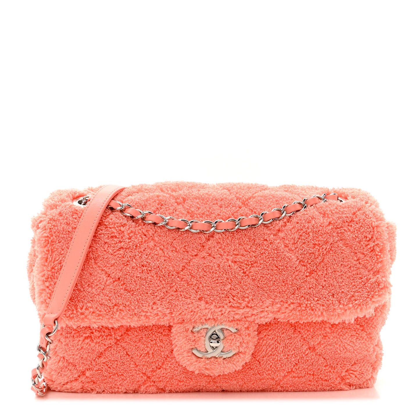 Terry Cotton Quilted Coco Beach Single Flap Pink