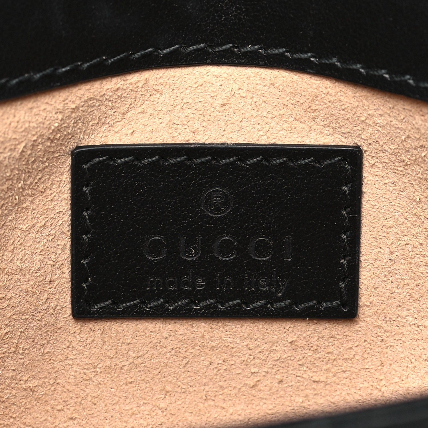 Gucci Calfskin Matelasse Super Mini GG Marmont Shoulder Bag Black 6 of 11