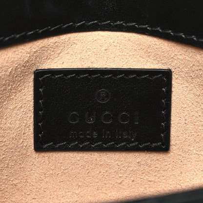 Gucci Calfskin Matelasse Super Mini GG Marmont Shoulder Bag Black 6 of 11