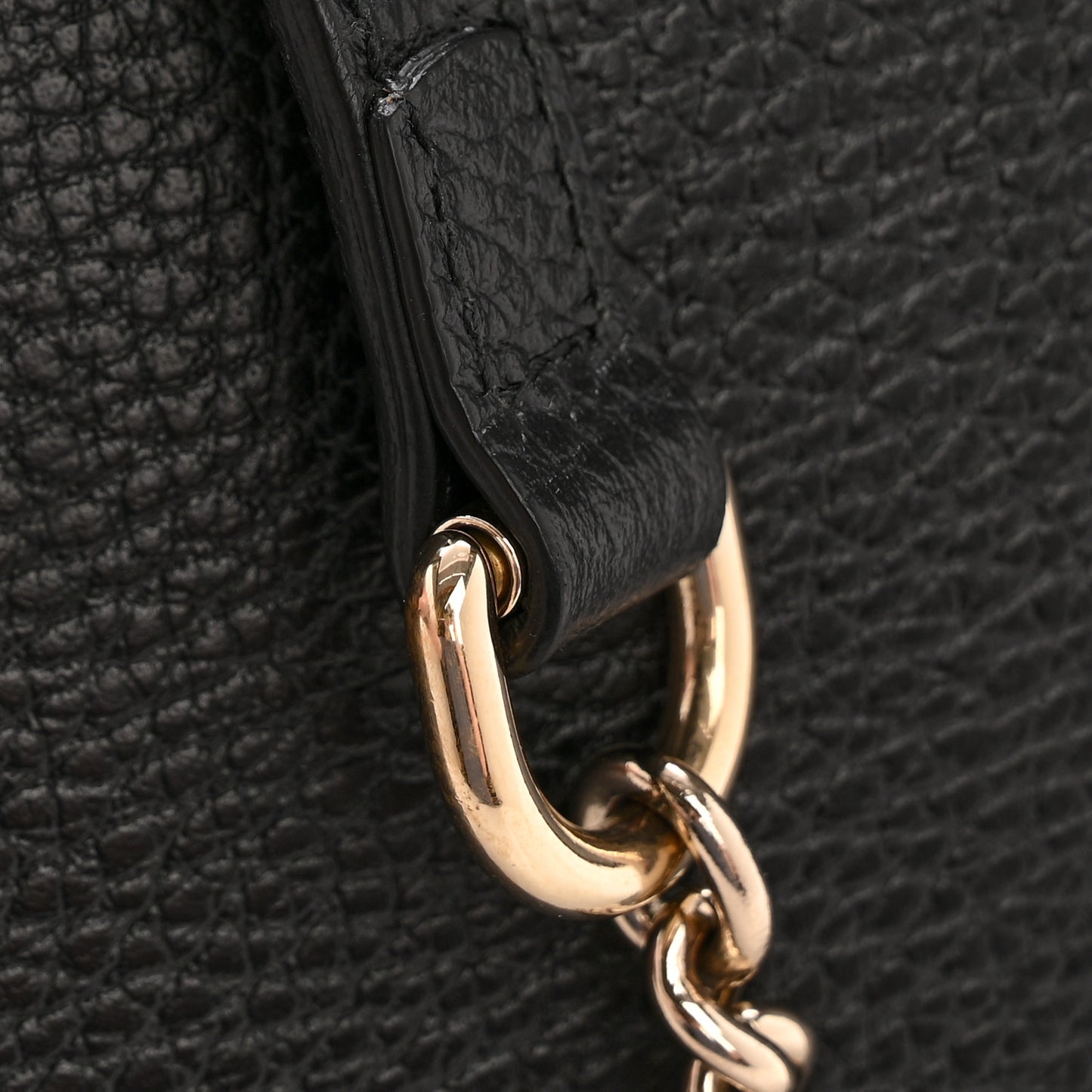 Dollar Calfskin Interlocking G Shoulder Bag Black