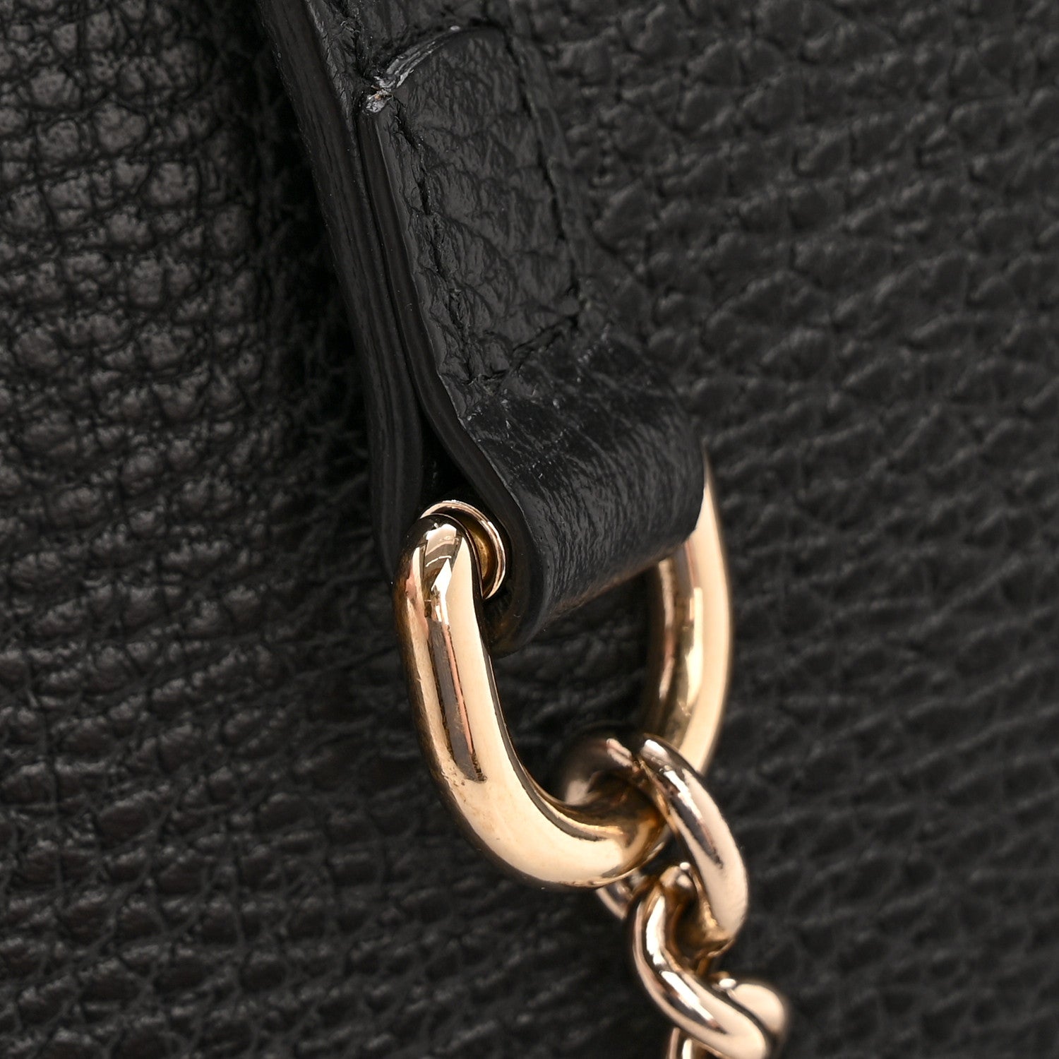 Gucci Dollar Calfskin Interlocking G Shoulder Bag Black 13 of 14