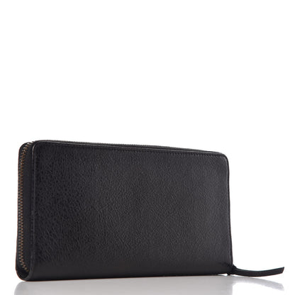 Balenciaga Agneau Classic Hardware Continental Zip Around Wallet Black 3 of 8