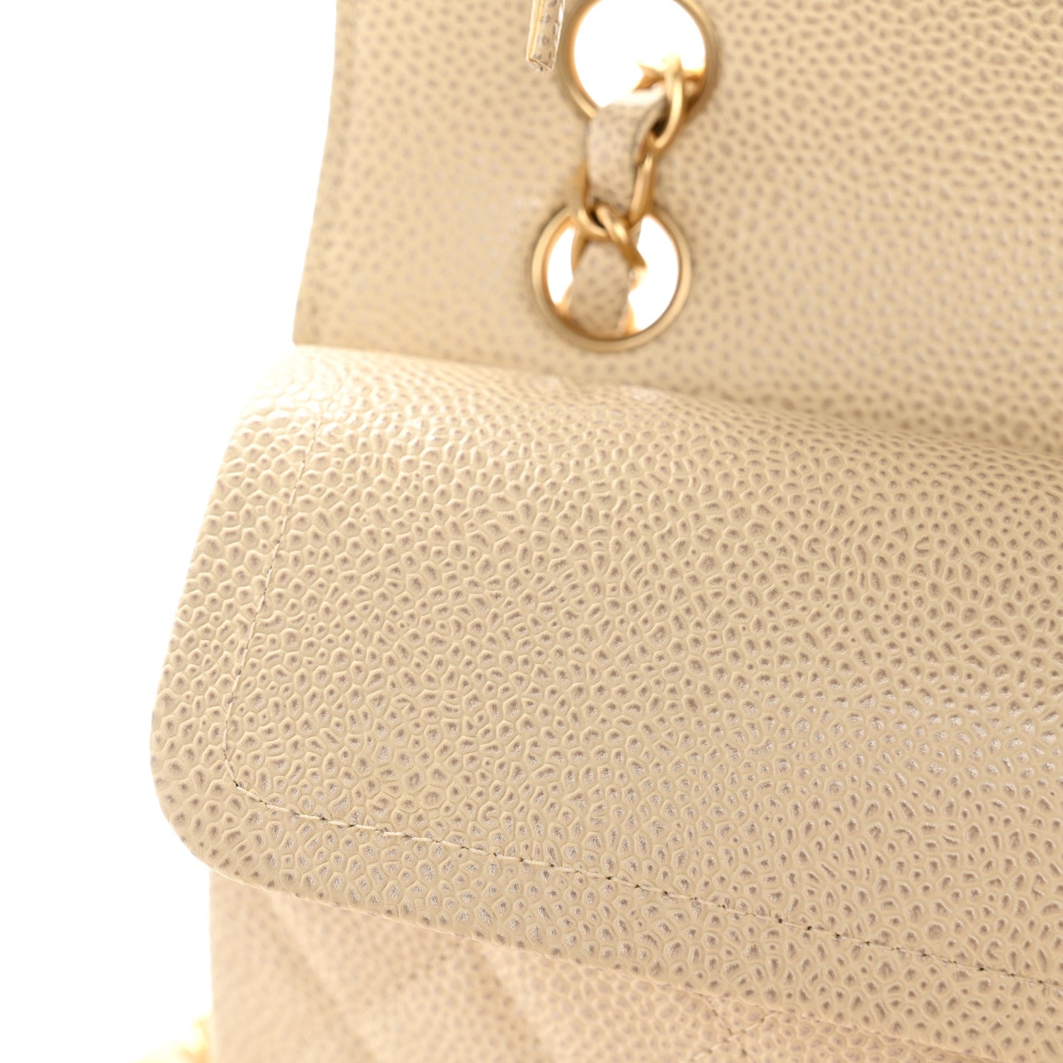 Chanel Caviar Quilted Small Double Flap Beige 10 of 10