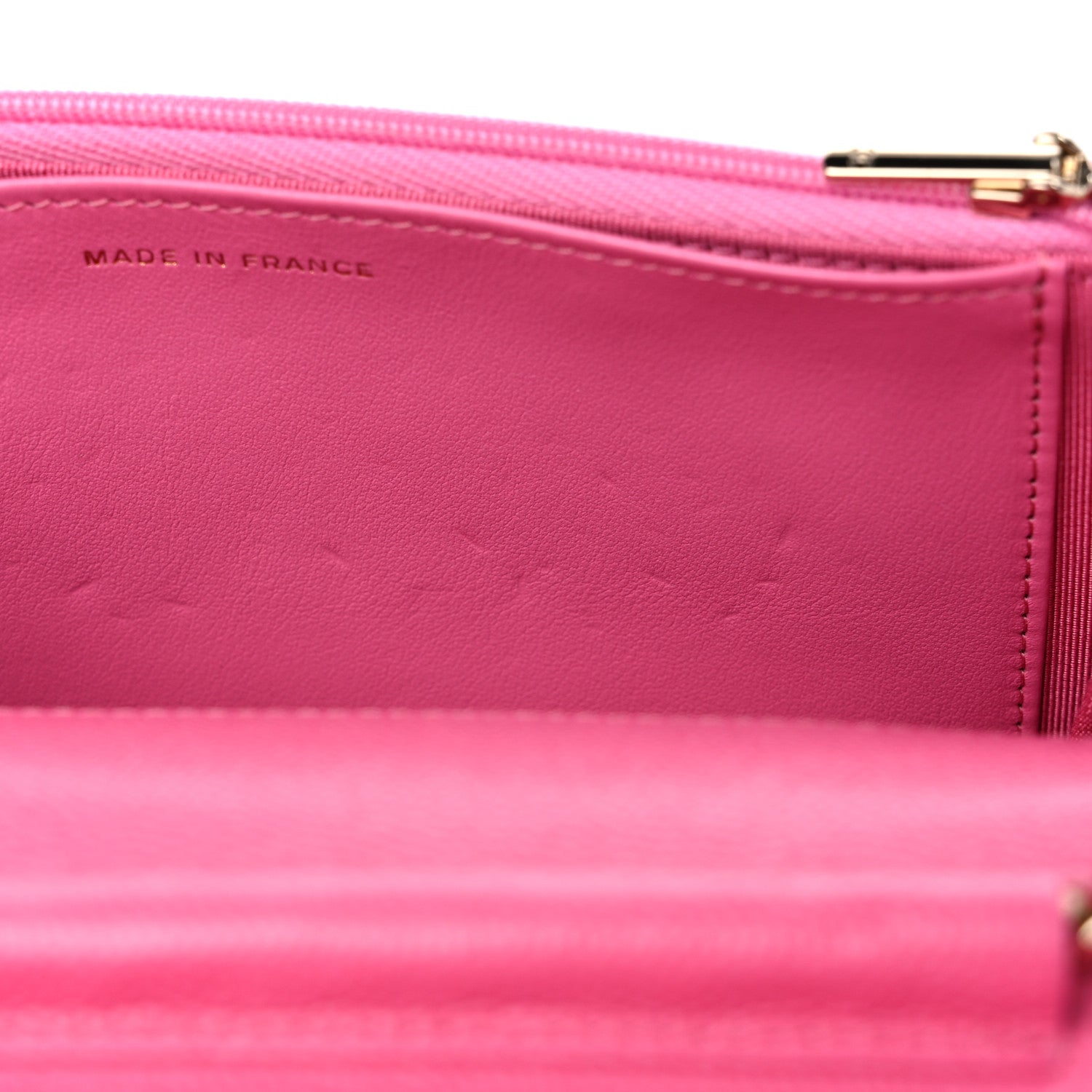 Chanel Caviar Quilted Wallet on Chain WOC Fuchsia 11 of 12