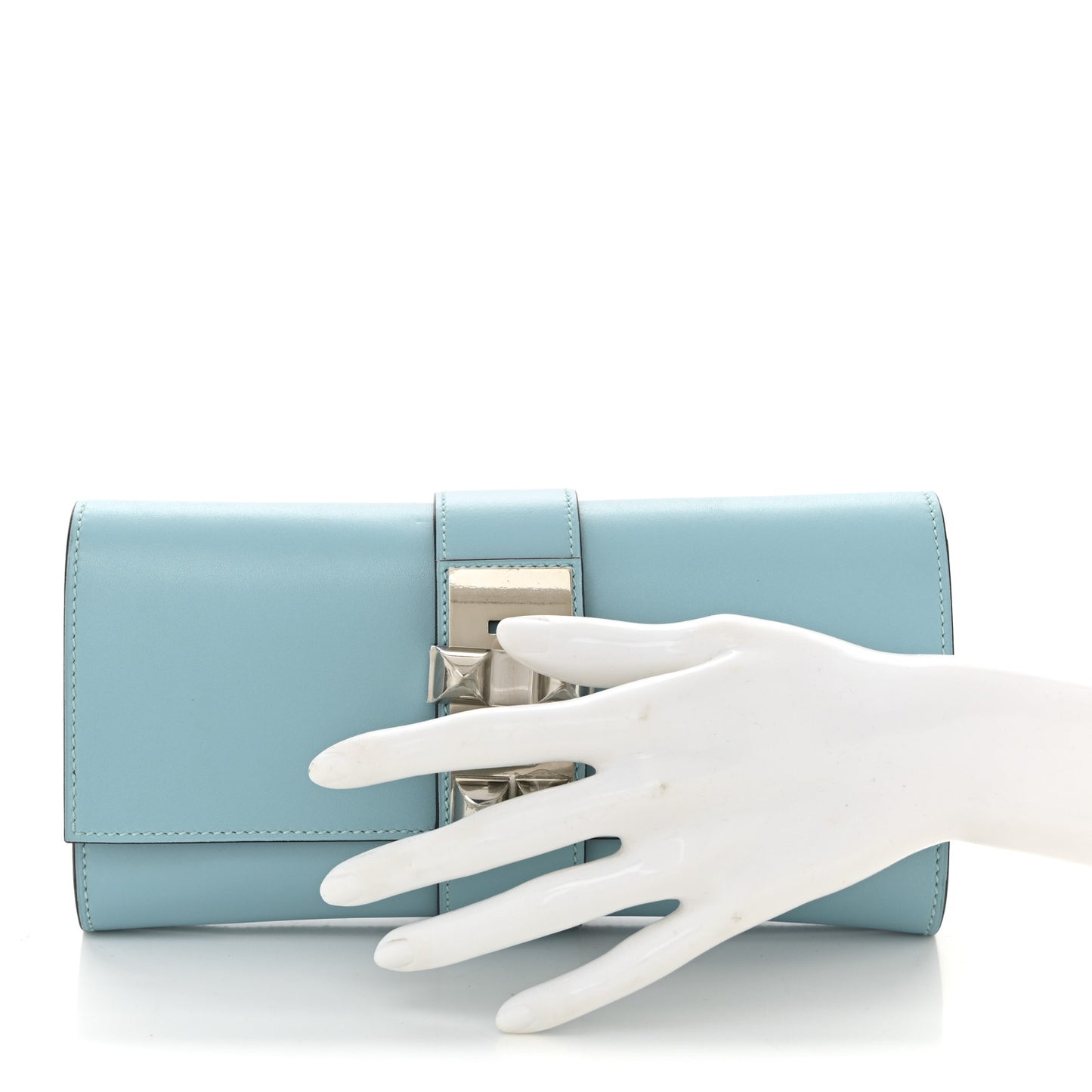 Tadelakt Medor 23 Clutch Bleu Atoll