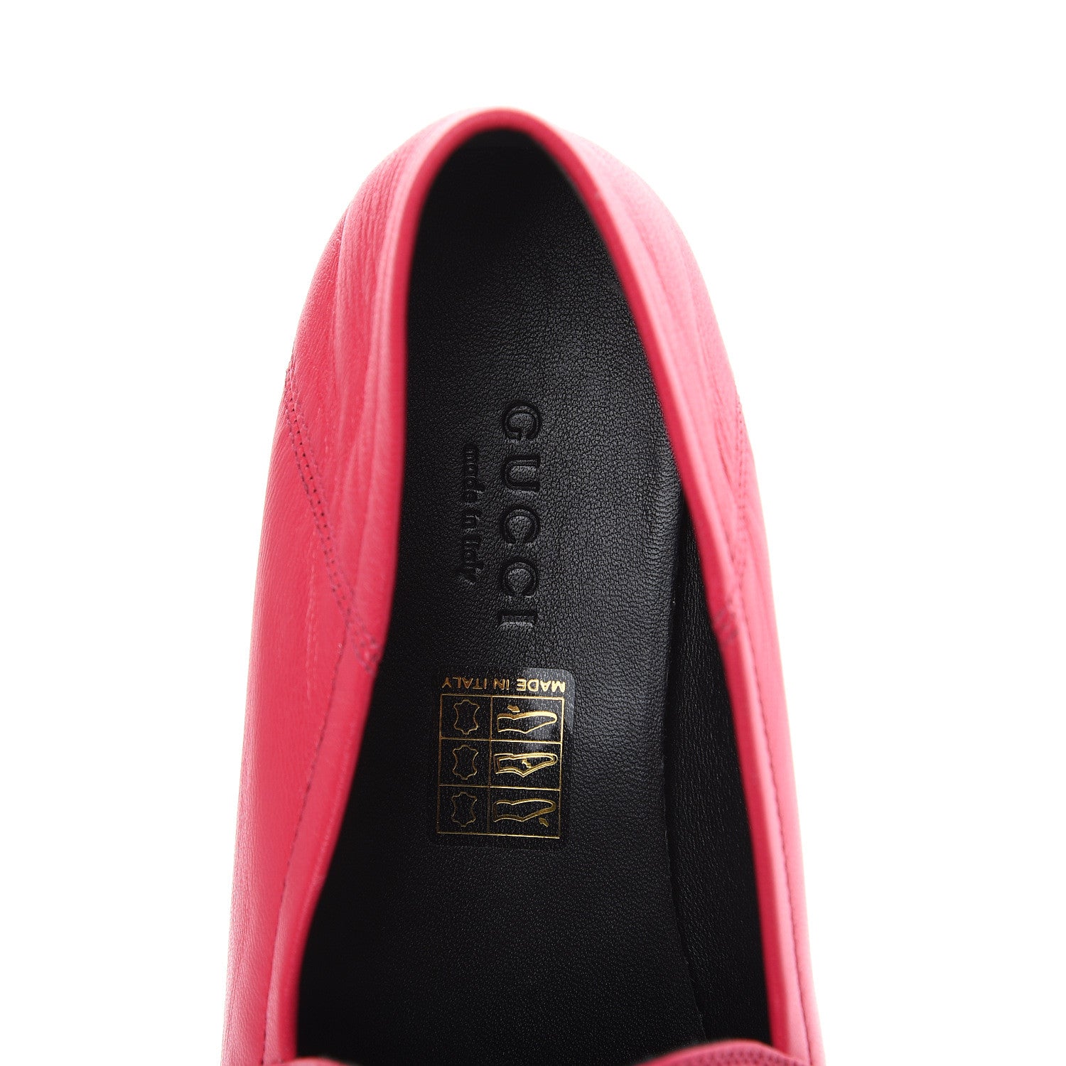 Gucci Lambskin Womens Brixton Horsebit Loafers 37 Hot Pink 7 of 9