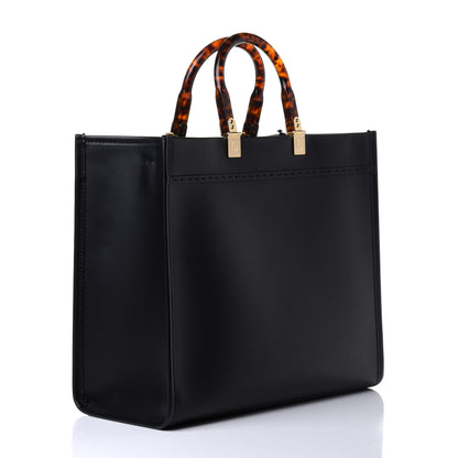 Fendi Vitello King Plexiglass Medium Fendi Sunshine Shopper Tote Black 2 of 4
