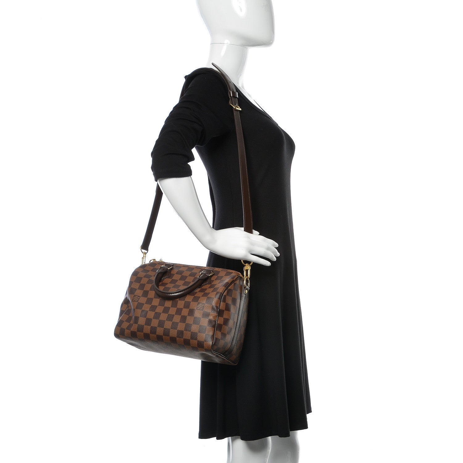 Louis Vuitton Damier Ebene Speedy Bandouliere 25 2 of 9