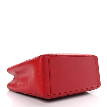 Chanel Caviar Quilted Grand Shopping Tote GST Red 4 of 12