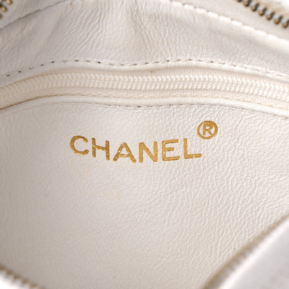 Chanel Lizard Quilted Camera Case White 6 of 12