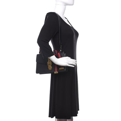 Gucci Calfskin Small Sylvie Shoulder Bag Black 2 of 11