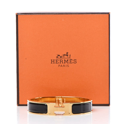 Hermes Enamel Narrow Clic Clac H Bracelet PM Black 5 of 5