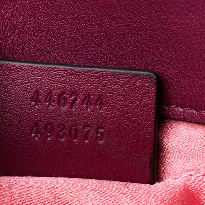 Gucci Velvet Matelasse Mini GG Marmont Shoulder Bag Fuchsia Violet Cyclamen 7 of 9