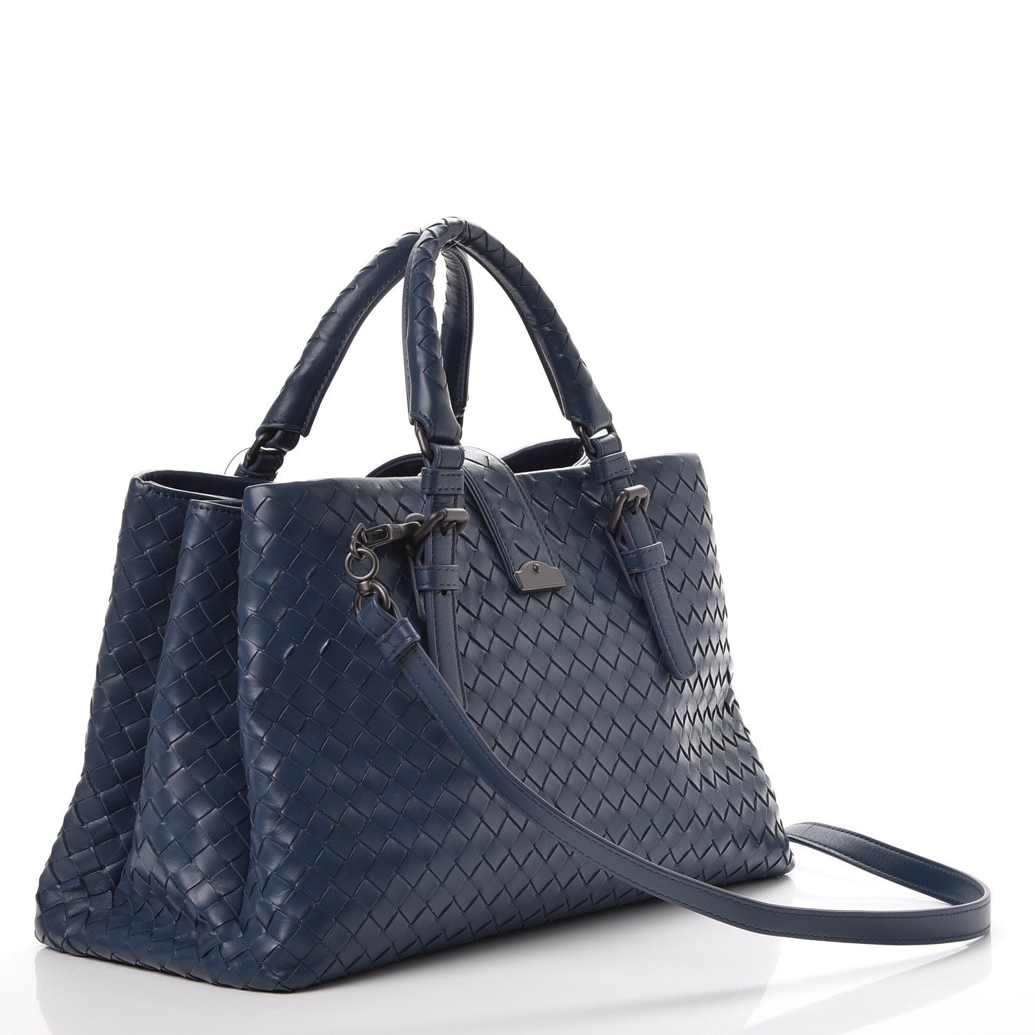 Bottega Veneta Light Calf Intrecciato Small Roma Denim 3 of 8