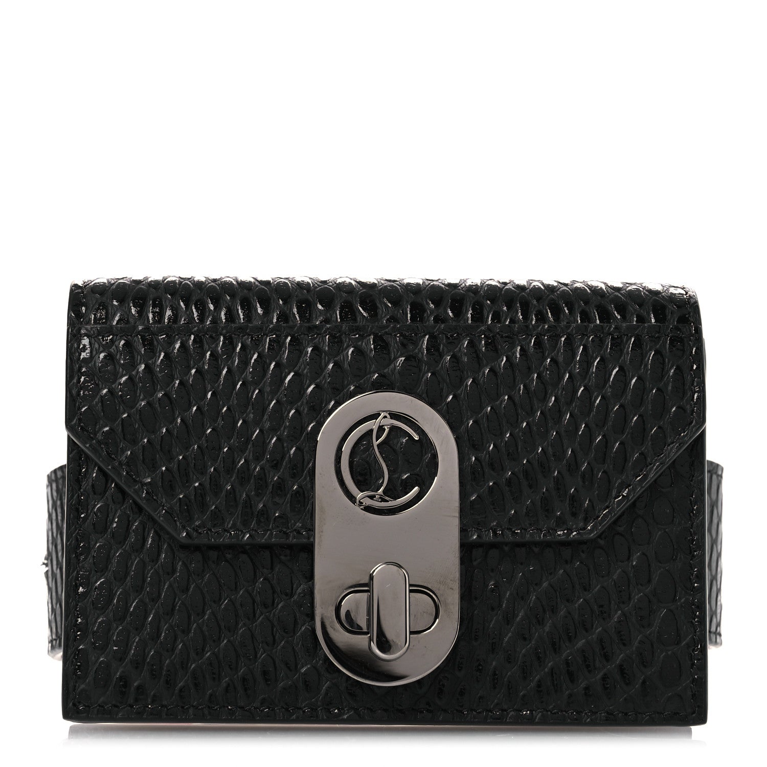 Christian Louboutin Calfskin Jurassic Embossed Elisa Ankle Wallet