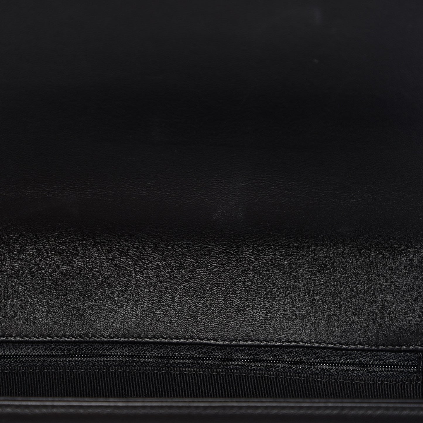 Lambskin Quilted Large Boy Flap Black