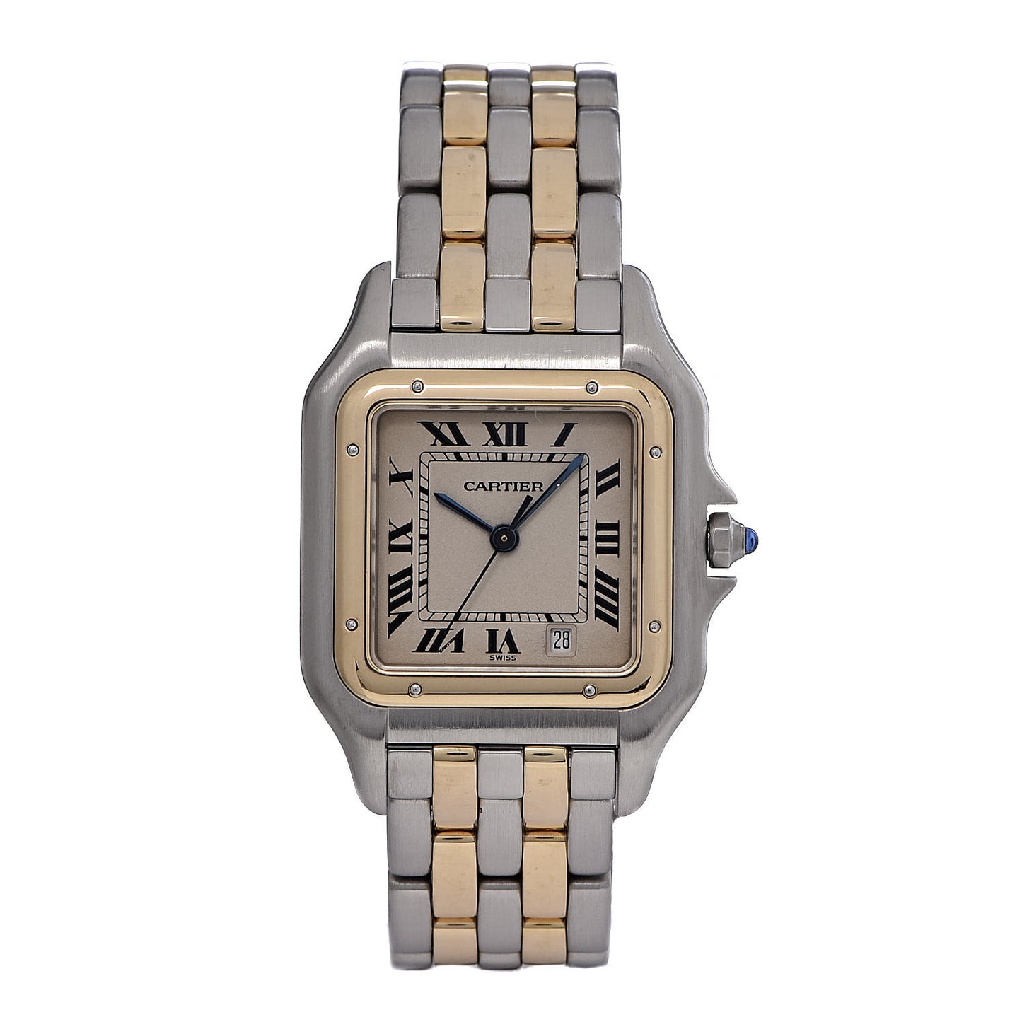 Stainless Steel 18K Yellow Gold 27mm Panthere Quartz Watch