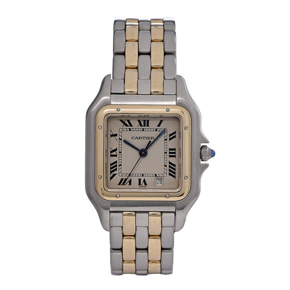 Cartier Stainless Steel 18K Yellow Gold 27mm Panthere Quartz Watch 1 of 8
