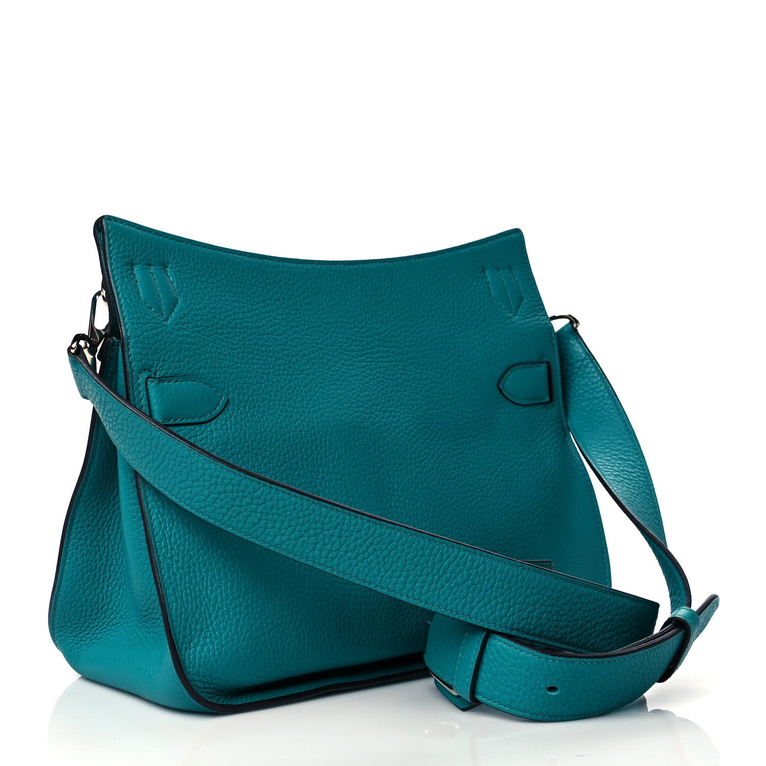 Hermes Taurillon Clemence Jypsiere 28 Bleu Paon 3 of 12