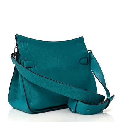 Hermes Taurillon Clemence Jypsiere 28 Bleu Paon 3 of 12
