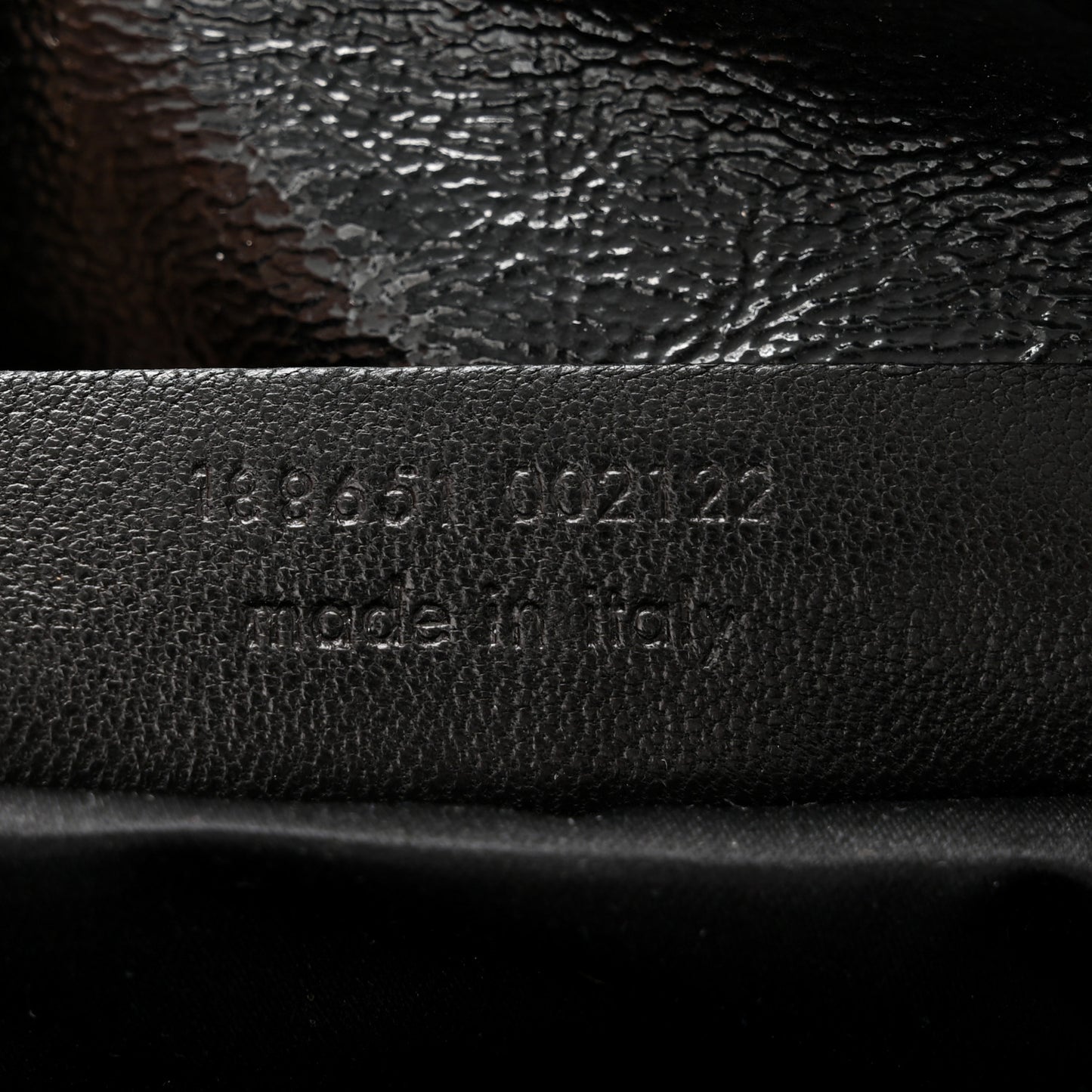 Textured Patent Small Y-Mail Tote Black