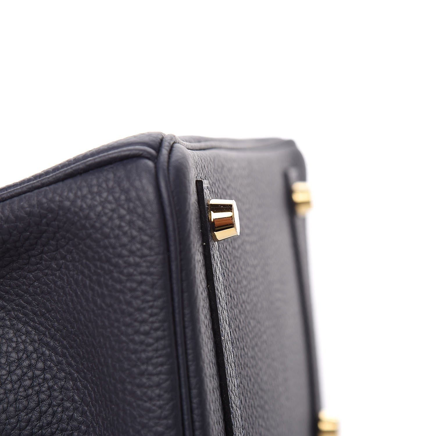 Hermes Togo Horseshoe Birkin 25 Bleu Nuit Rose Azalee 28 of 33