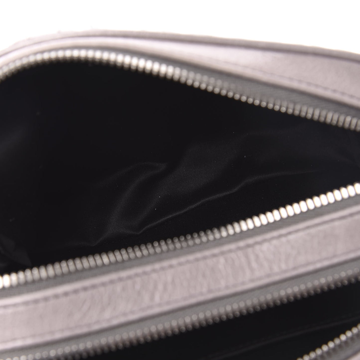Vitello Lux Matelasse Double Zip Shoulder Bag Pomice