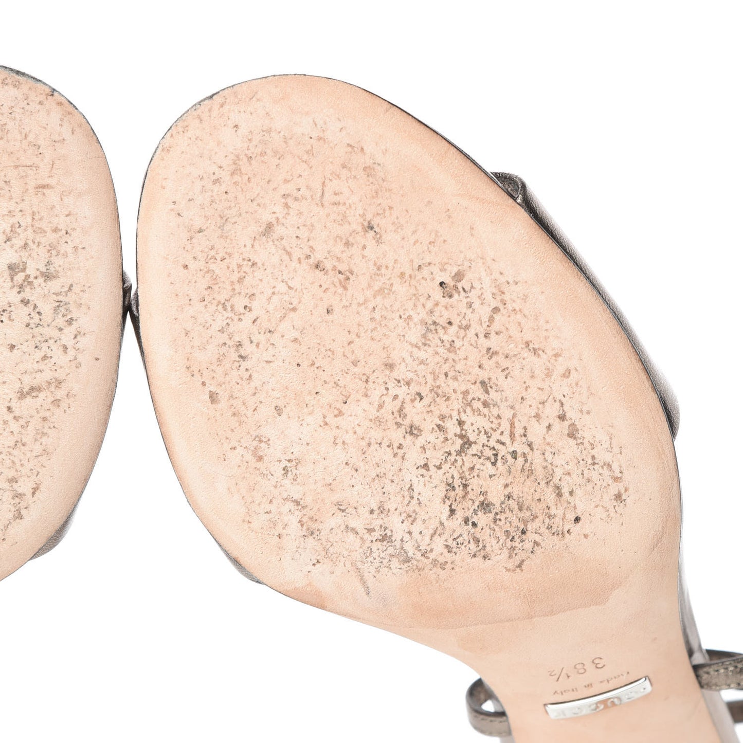 Metallic Nappa Crystal GG Sandals 38.5 Sasso