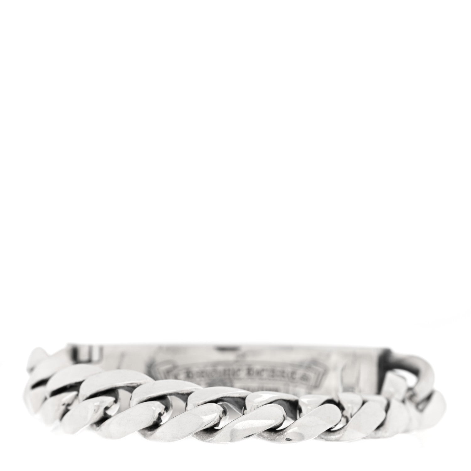 Chrome Hearts Sterling Silver Fck You Link Curb Chain Bracelet 2 of 3