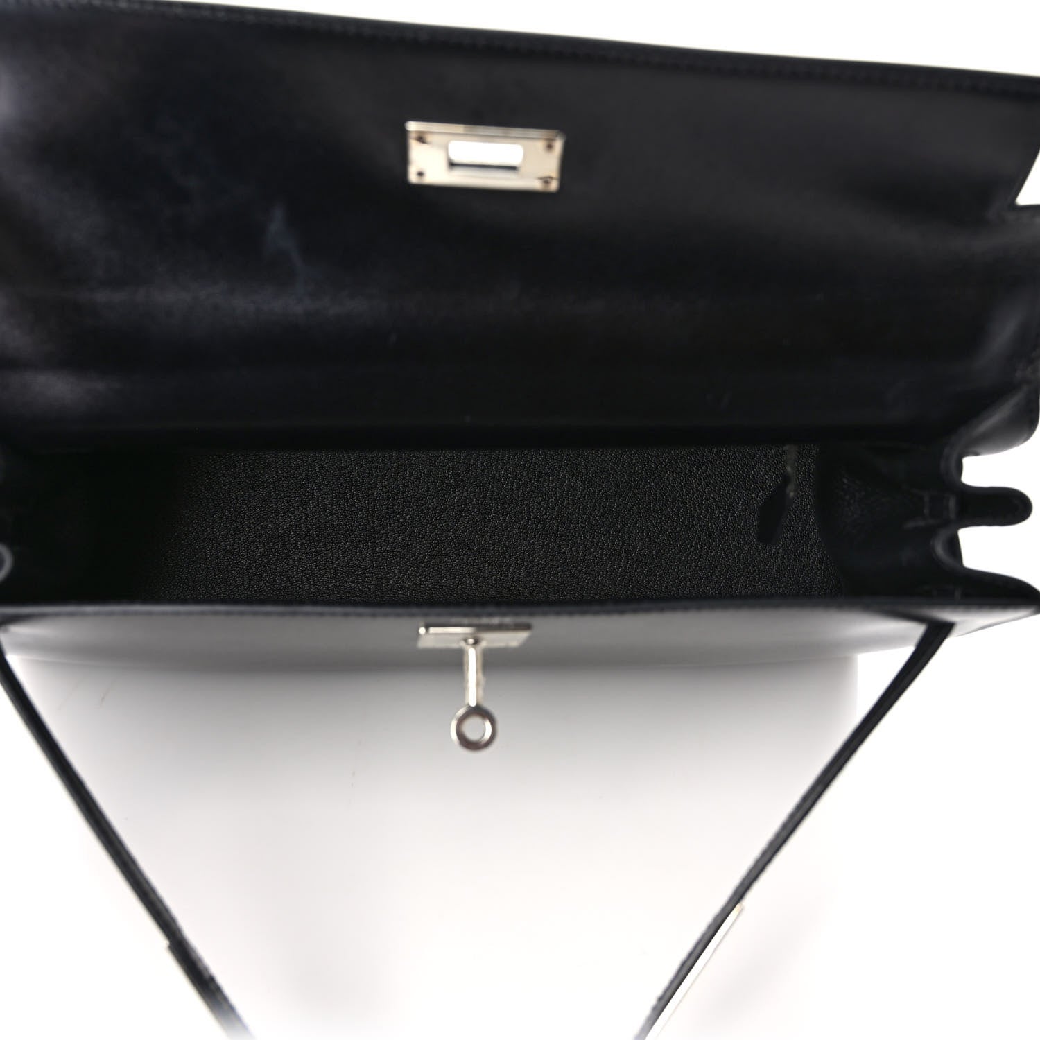 Hermes Chamonix Kelly Sellier Guilloche 32 Black 5 of 10