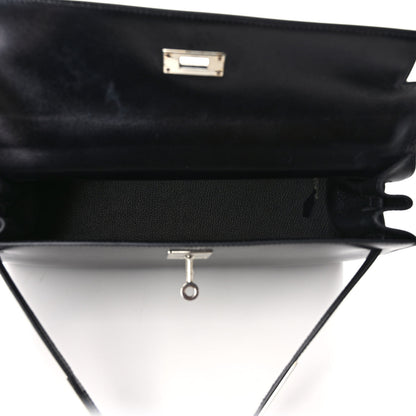 Hermes Chamonix Kelly Sellier Guilloche 32 Black 5 of 10