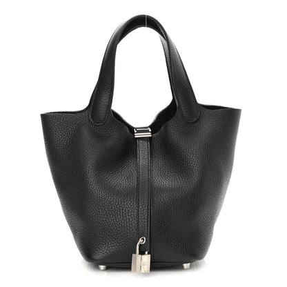 Hermes Taurillon Clemence Picotin Lock 18 PM Black 1 of 11