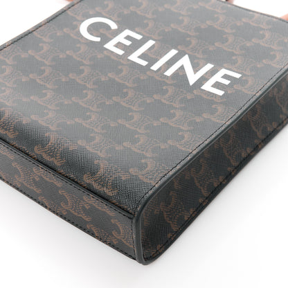 Celine Triomphe Canvas Calfskin Mini Vertical Cabas Tan 9 of 9