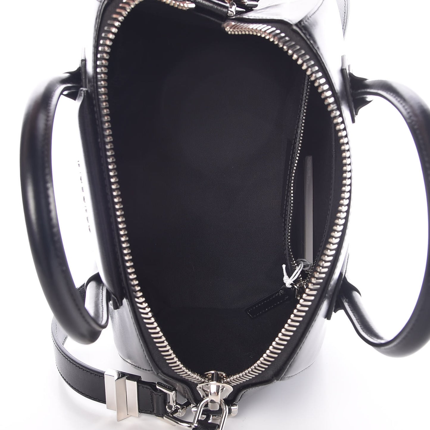 Shiny Lord Calfskin Small Antigona Black