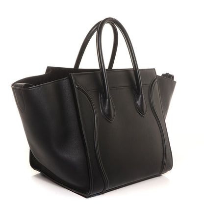 Celine Smooth Calfskin Medium Phantom Luggage Black 3 of 7
