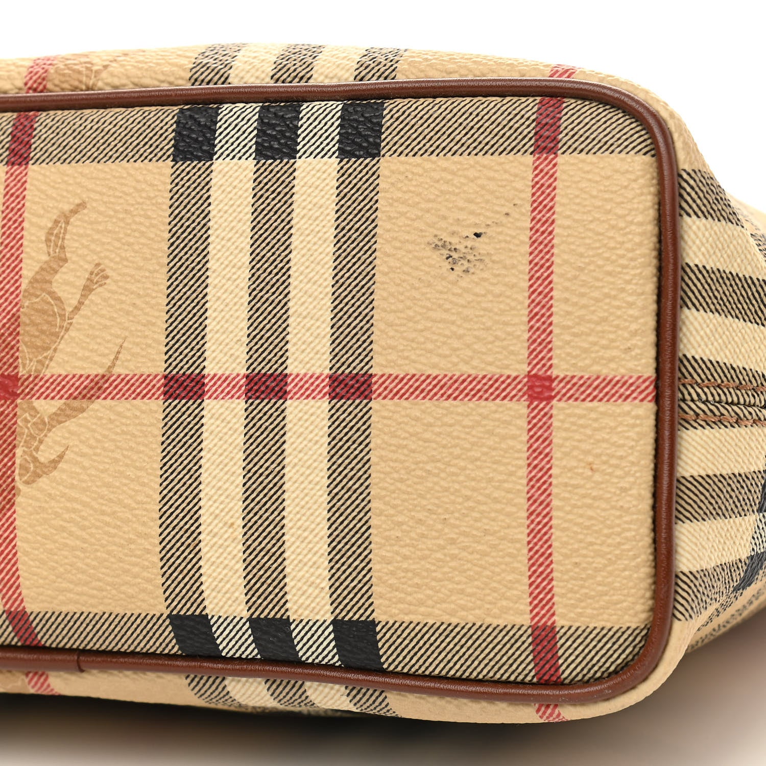 Burberry Haymarket Check Small Tote Brown 6 of 12