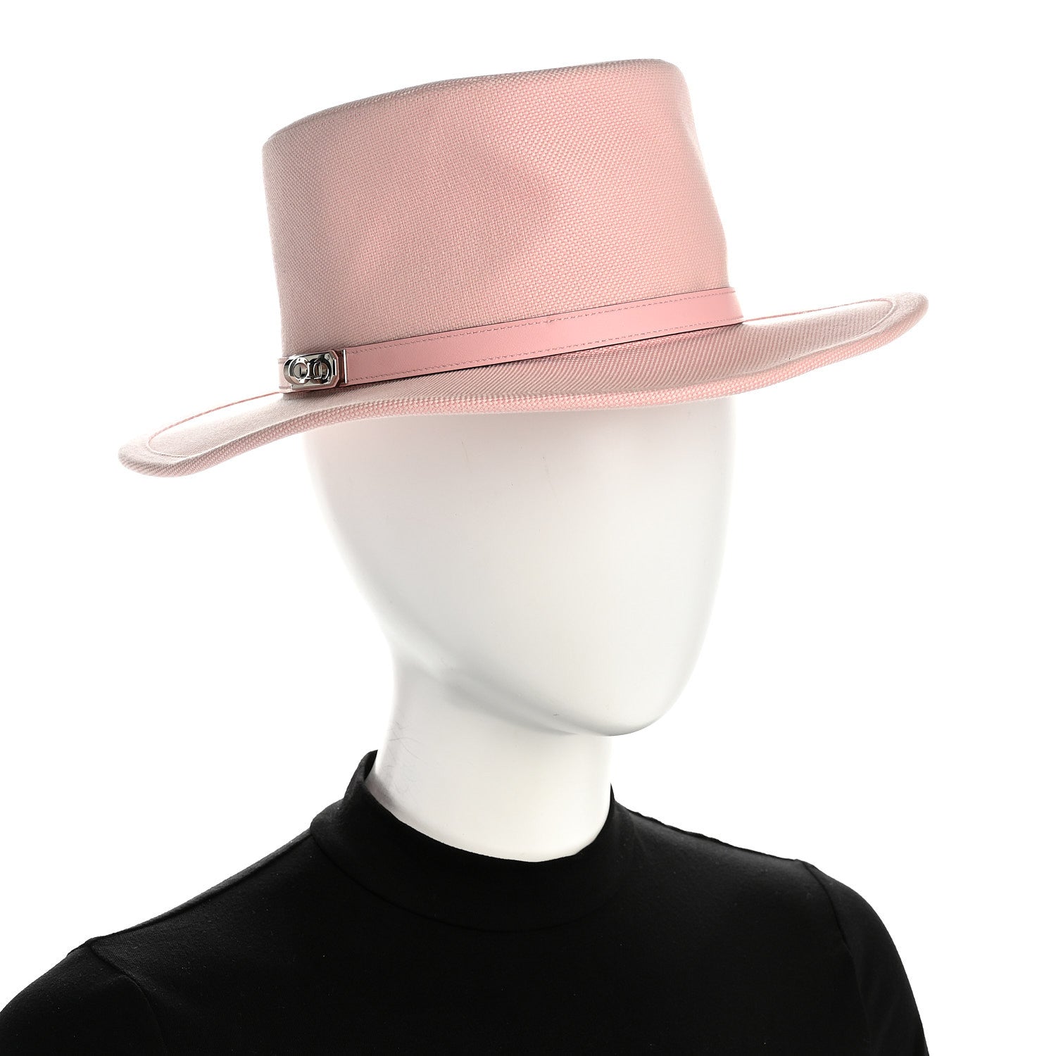 Hermes Toile H Hampton Plein Air Hat 57 Rose Clair Rose Sakura 2 of 9