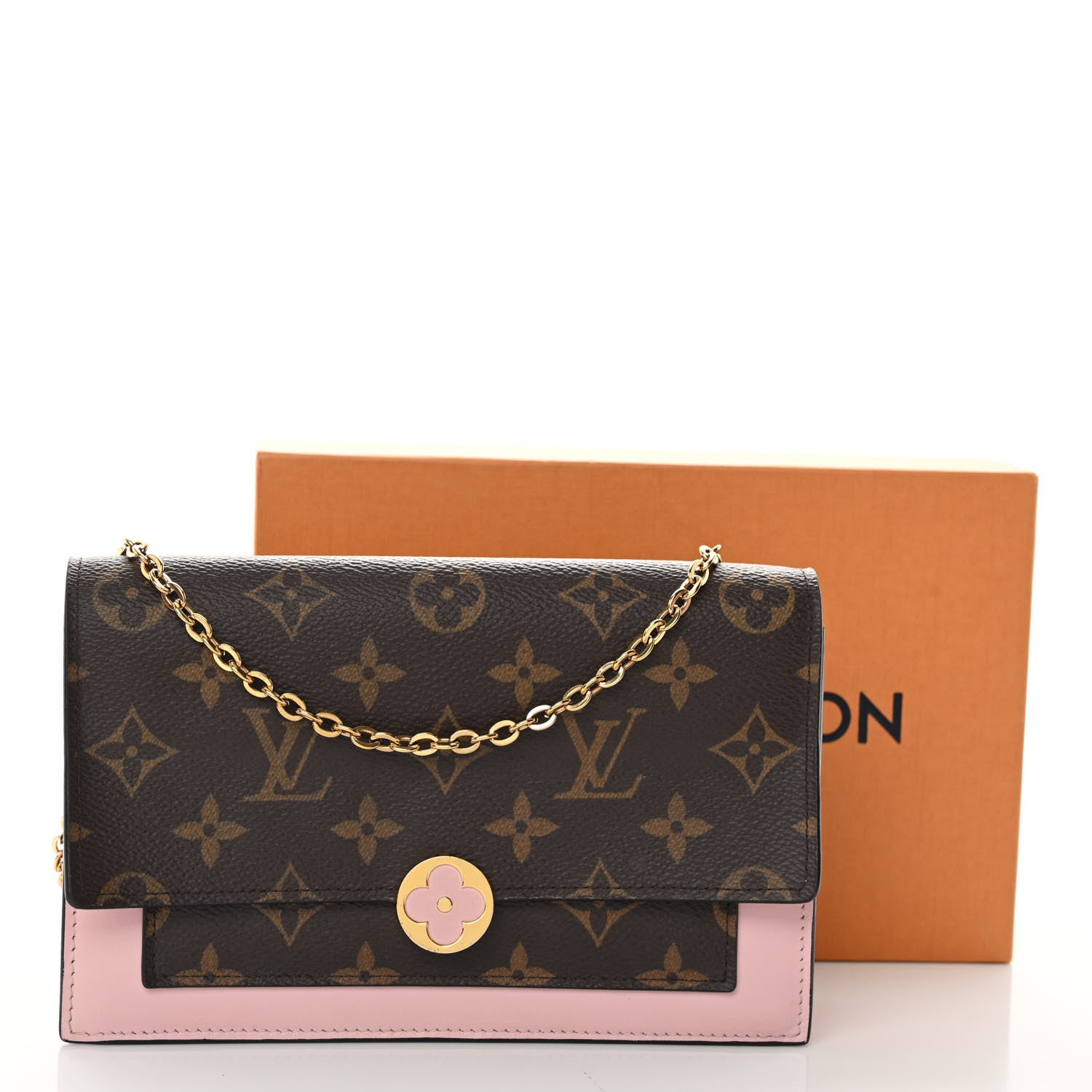 Louis Vuitton Monogram Flore Chain Wallet Rose Ballerine 10 of 10